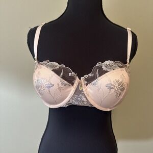 Honey Birdette Whitney Ivory Push-Up Bra size 36D NWT‎